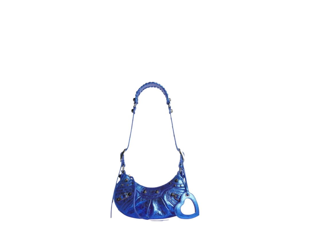 Balenciaga Balenciaga Le Cagole XS Shoulder Bag Metallic Blue