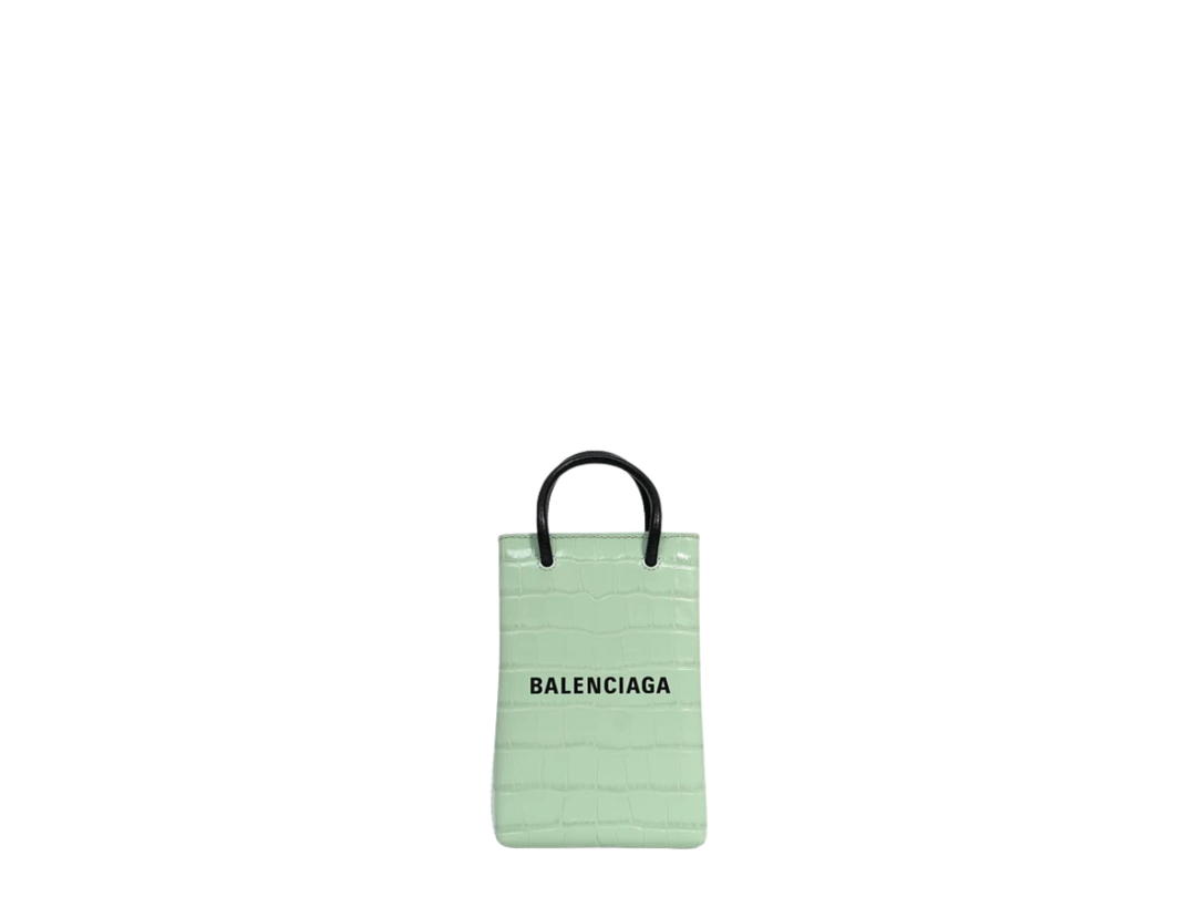 Balenciaga Balenciaga Shopping Phone Holder Bag Green