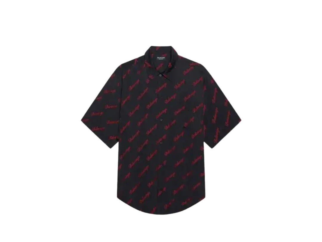 Balenciaga Balenciaga Minimal Short Sleeve Shirt ฺBlack