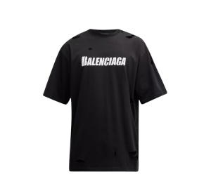 Buy Balenciaga Destroyed T-Shirt Boxy Fit Black at Sasom – Authentic and Ready to Ship