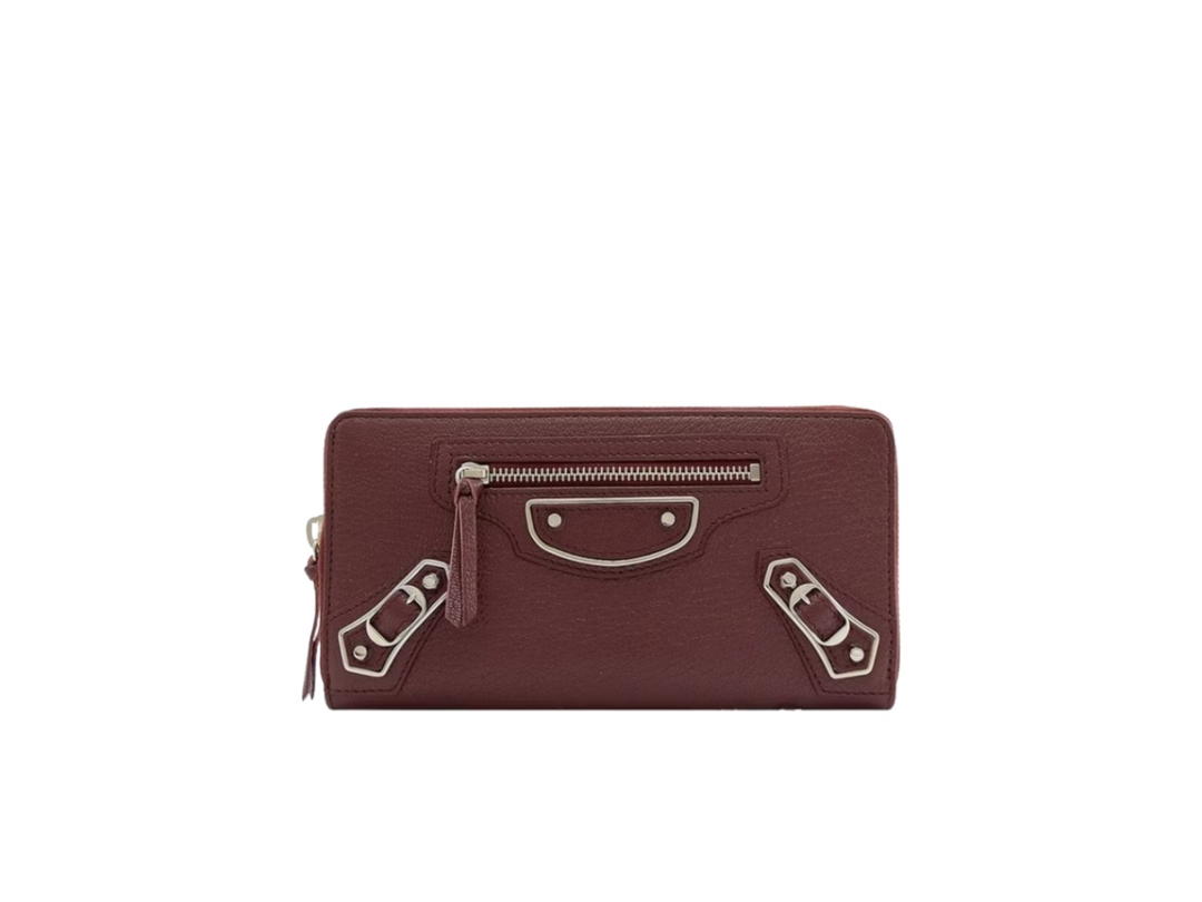 Balenciaga Balenciaga Long Zipper Wallet Burgundy