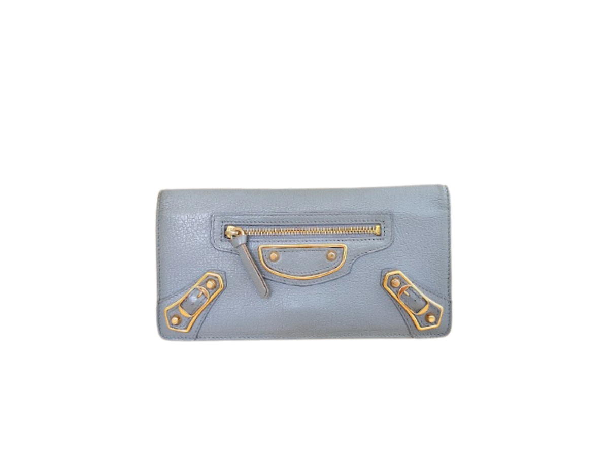 Balenciaga Balenciaga Zipper Long Wallet Blue