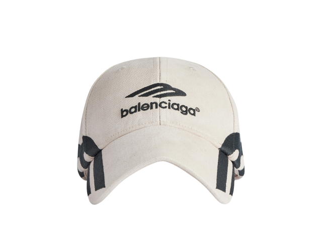 Balenciaga Balenciaga 3B Sports Icon Cap In Light Beige-Black Cotton Drill - view 1