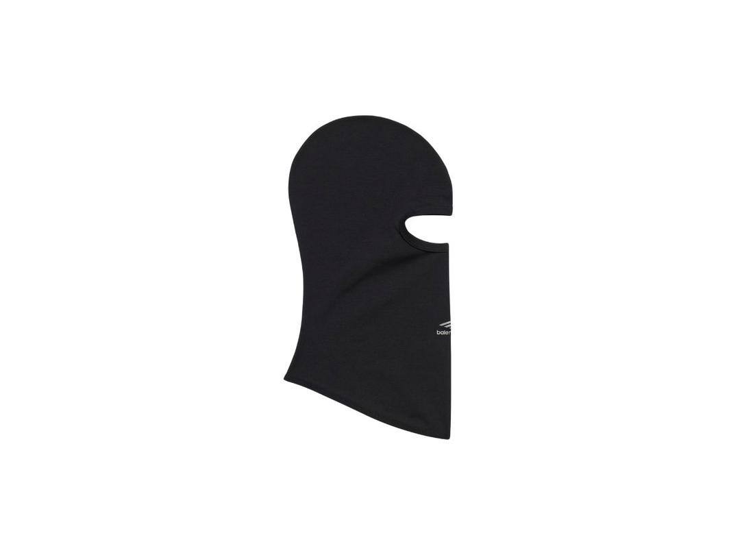 Balenciaga Balenciaga 3B Sports Icon Face Mask In Black Stretch Jersey