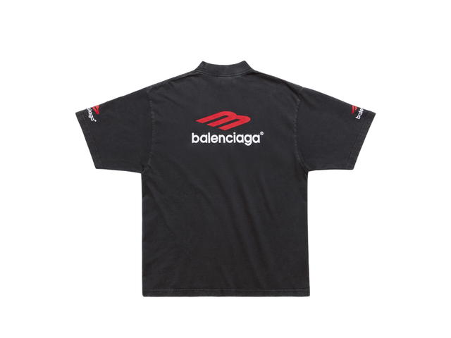 Balenciaga Balenciaga 3B Sports Icon T-Shirt Medium Fit Black Red And White - view 2