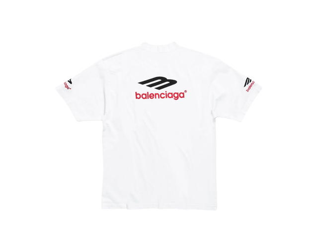 Balenciaga Balenciaga 3B Sports Icon T-Shirt Medium Fit White Black And Red - view 2