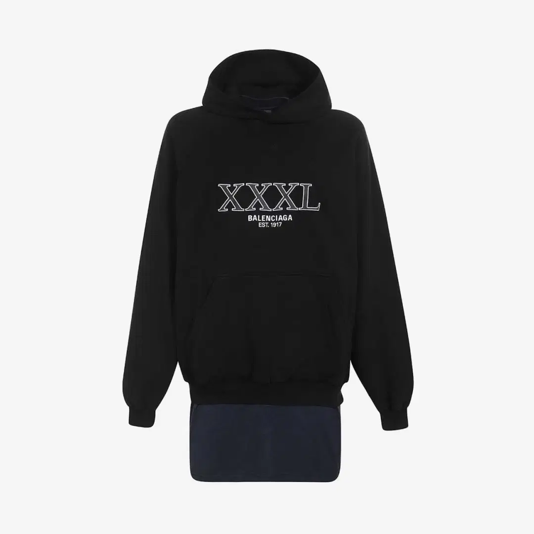 Balenciaga Balenciaga 3XL Patched T-Shirt Hoodie Oversized Black