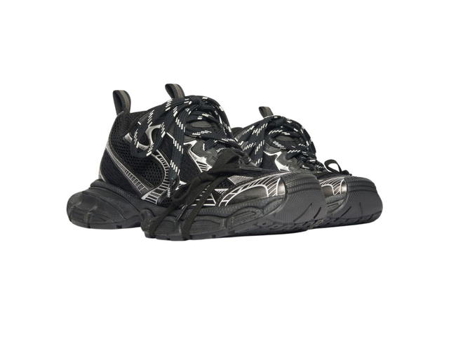 Balenciaga Balenciaga 3XL Sneaker In Black And White Mesh And Polyurethane - view 3