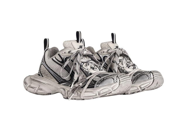 Balenciaga Balenciaga 3XL Sneaker In White And Black Mesh And Polyurethane - view 3