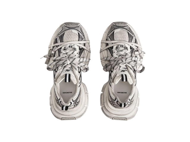 Balenciaga Balenciaga 3XL Sneaker In White And Black Mesh And Polyurethane - view 5
