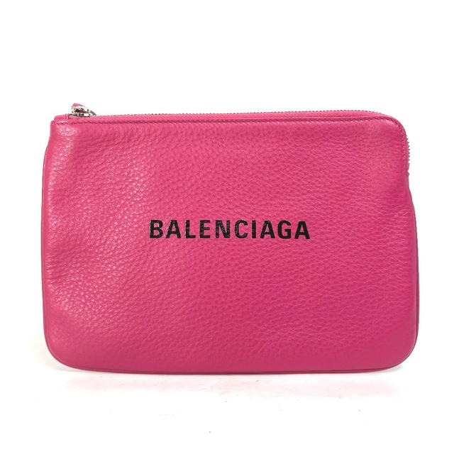 Balenciaga BALENCIAGA 492465 Logo Everyday Pouch M Bag Clutch bag Leather pink/Black - view 2