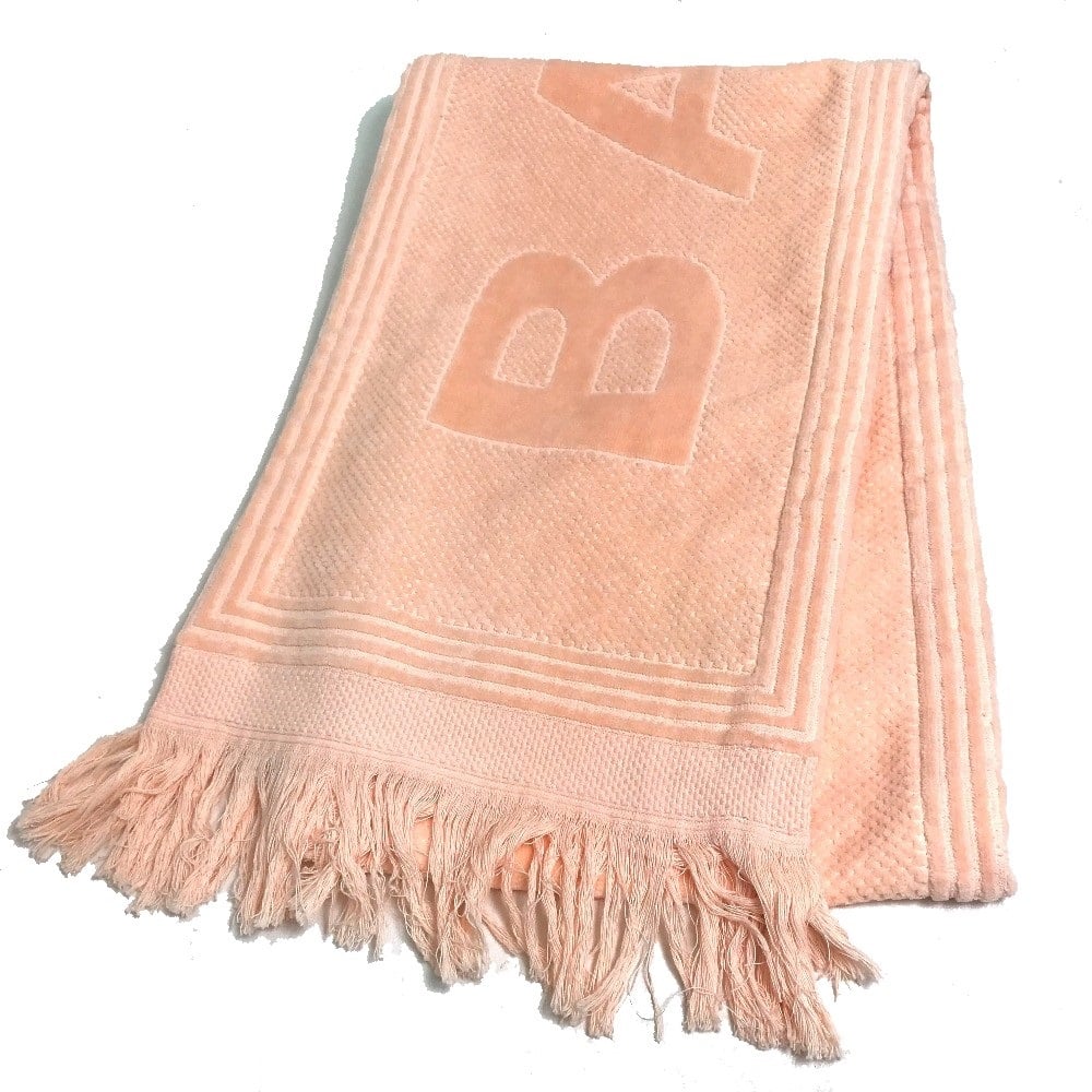 Balenciaga BALENCIAGA 535525 Big logo Single item towel cotton Orange Pink