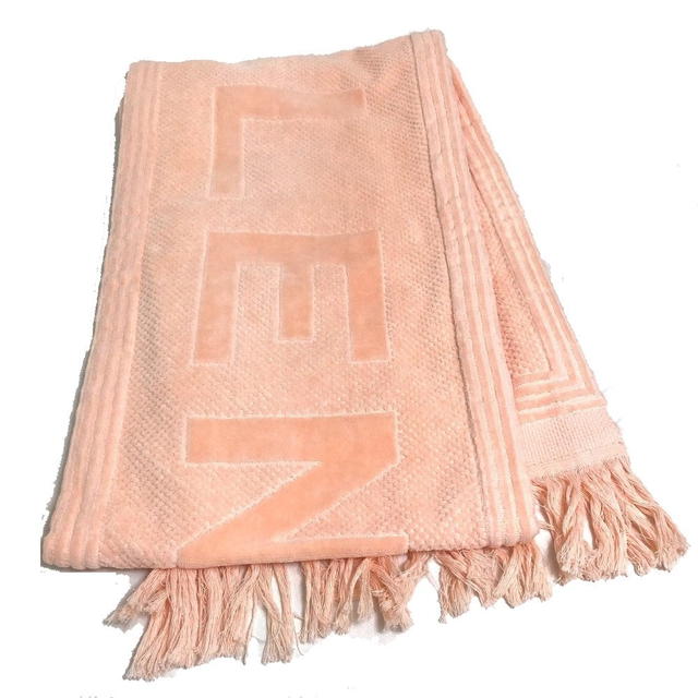 Balenciaga BALENCIAGA 535525 Big logo Single item towel cotton Orange Pink - view 2
