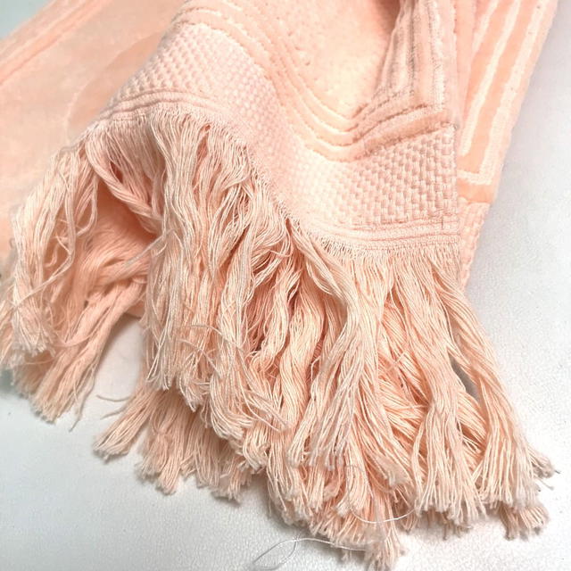 Balenciaga BALENCIAGA 535525 Big logo Single item towel cotton Orange Pink - view 3