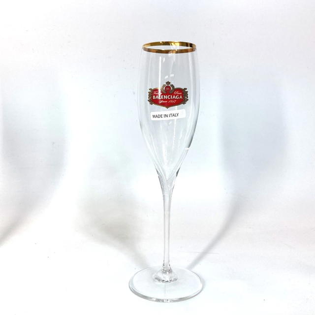 Balenciaga BALENCIAGA 734692 cup interior logo 2 pairs Champagne Glass clear/Red Unused - view 5