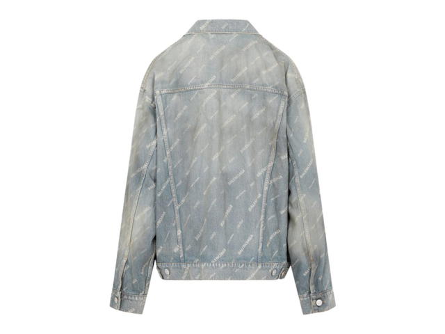 Balenciaga Balenciaga All-Over Logo Jacket In Clear Green - view 2