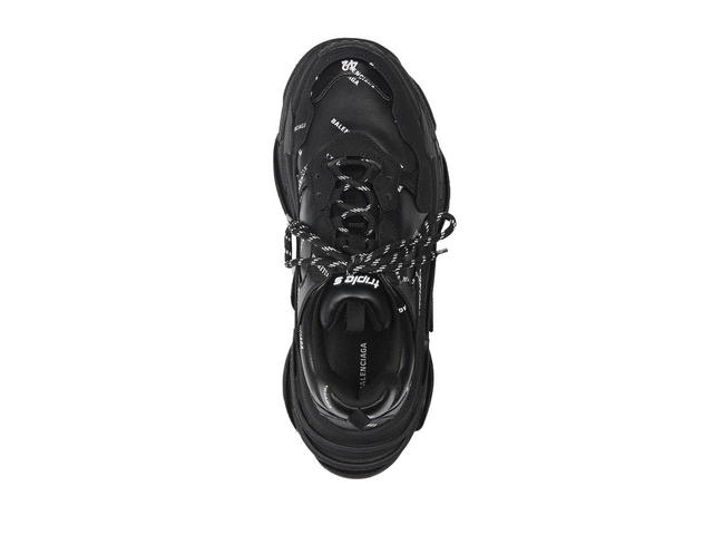 Balenciaga Balenciaga Allover Logo Triple S Sneaker Black White - view 3