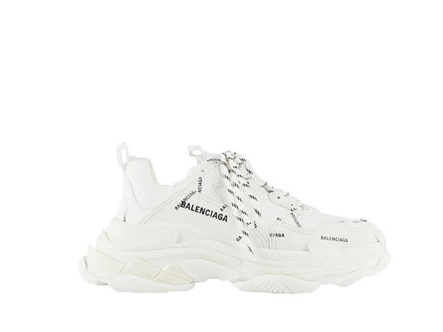 Balenciaga Balenciaga Allover Logo Triple S Sneaker White Black - view 1