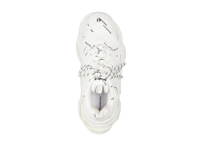 Balenciaga Balenciaga Allover Logo Triple S Sneaker White Black - view 3