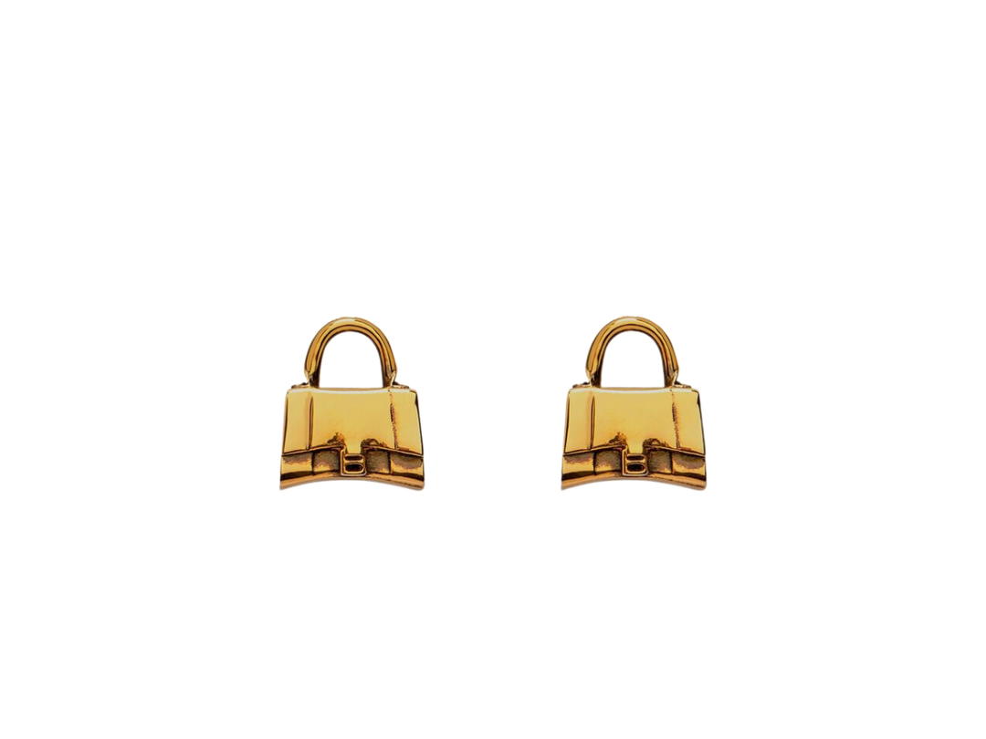 Balenciaga Balenciaga Bag XS Stud Earrings In Antique Gold Bronze And Brass
