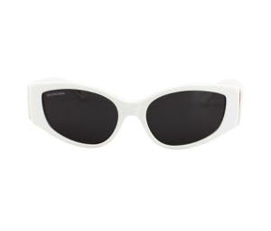 Buy Balenciaga Sunglasses In White Acetate Frame With Grey Lenses at Sasom – Authentic and Ready to Ship