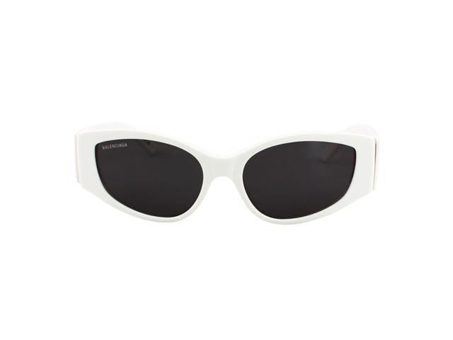 Balenciaga Balenciaga Sunglasses In White Acetate Frame With Grey Lenses - view 1