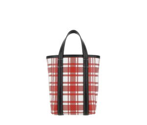 Buy Balenciaga Barbes North-South Small Tote Bag In Leather Red White at Sasom – Authentic and Ready to Ship