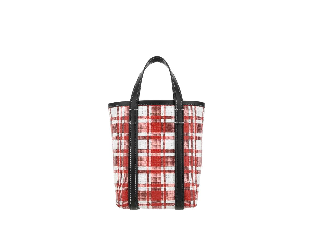 Balenciaga Balenciaga Barbes North-South Small Tote Bag In Leather Red White