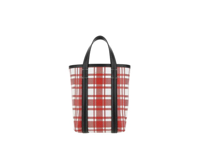 Balenciaga Balenciaga Barbes North-South Small Tote Bag In Leather Red White - view 1