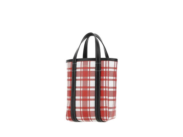 Balenciaga Balenciaga Barbes North-South Small Tote Bag In Leather Red White - view 2