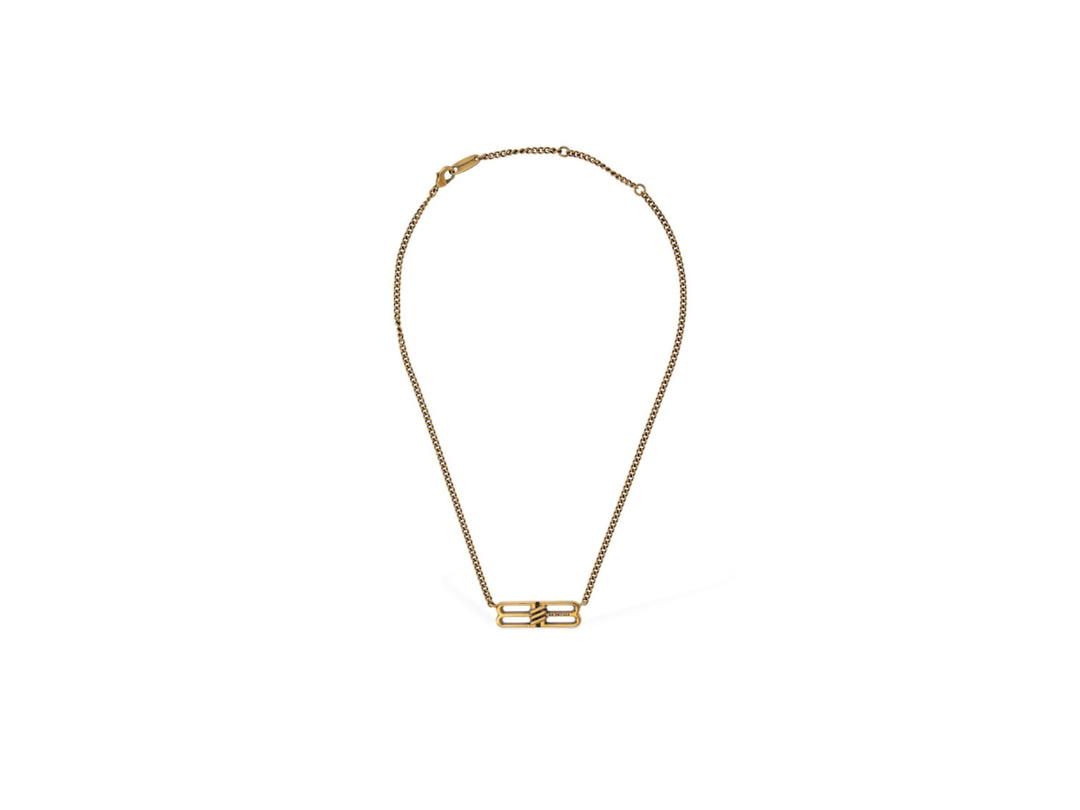 Balenciaga Balenciaga BB Icon brass necklace