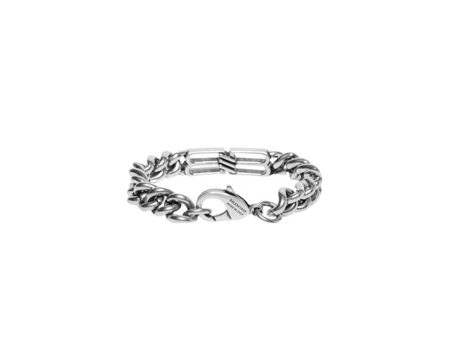 Balenciaga Balenciaga BB Icon Gourmette Bracelet In Antique Silver Brass - view 2
