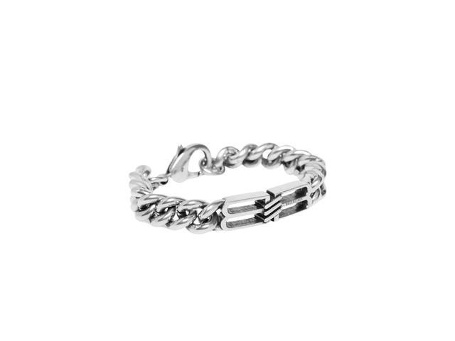 Balenciaga Balenciaga BB Icon Gourmette Bracelet In Antique Silver Brass - view 3