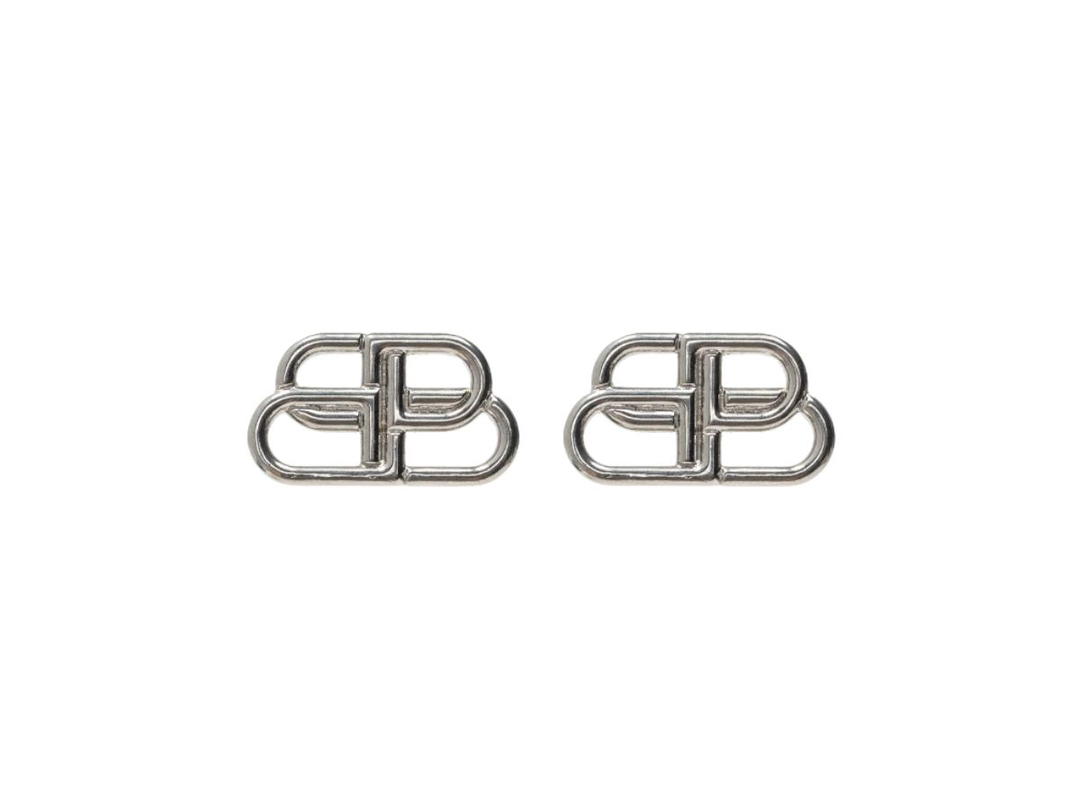 Balenciaga Balenciaga BB Small Stud Earrings Silver