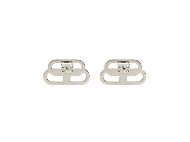 Balenciaga Balenciaga BB Small Stud Earrings Silver - view 2
