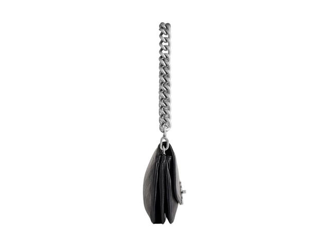Balenciaga Balenciaga BB Soft Small Flap Bag In Black Peach Calfskin With Aged-Silver Hardware - view 3