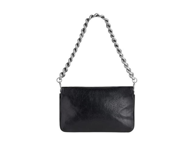 Balenciaga Balenciaga BB Soft Small Flap Bag In Black Peach Calfskin With Aged-Silver Hardware - view 4