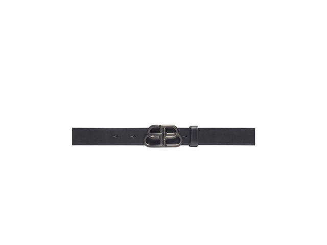 Balenciaga Balenciaga BB Thin Belt In Black Natural Calfskin - view 2