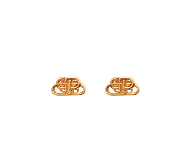 Balenciaga Balenciaga BB XS Stud Earrings In Gold Brass With Aged-Gold Hardware - view 1