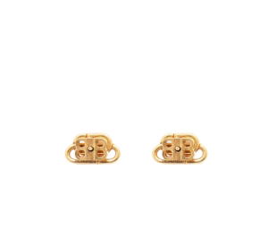 Balenciaga Balenciaga BB XS Stud Earrings In Gold Brass With Aged-Gold Hardware - view 2
