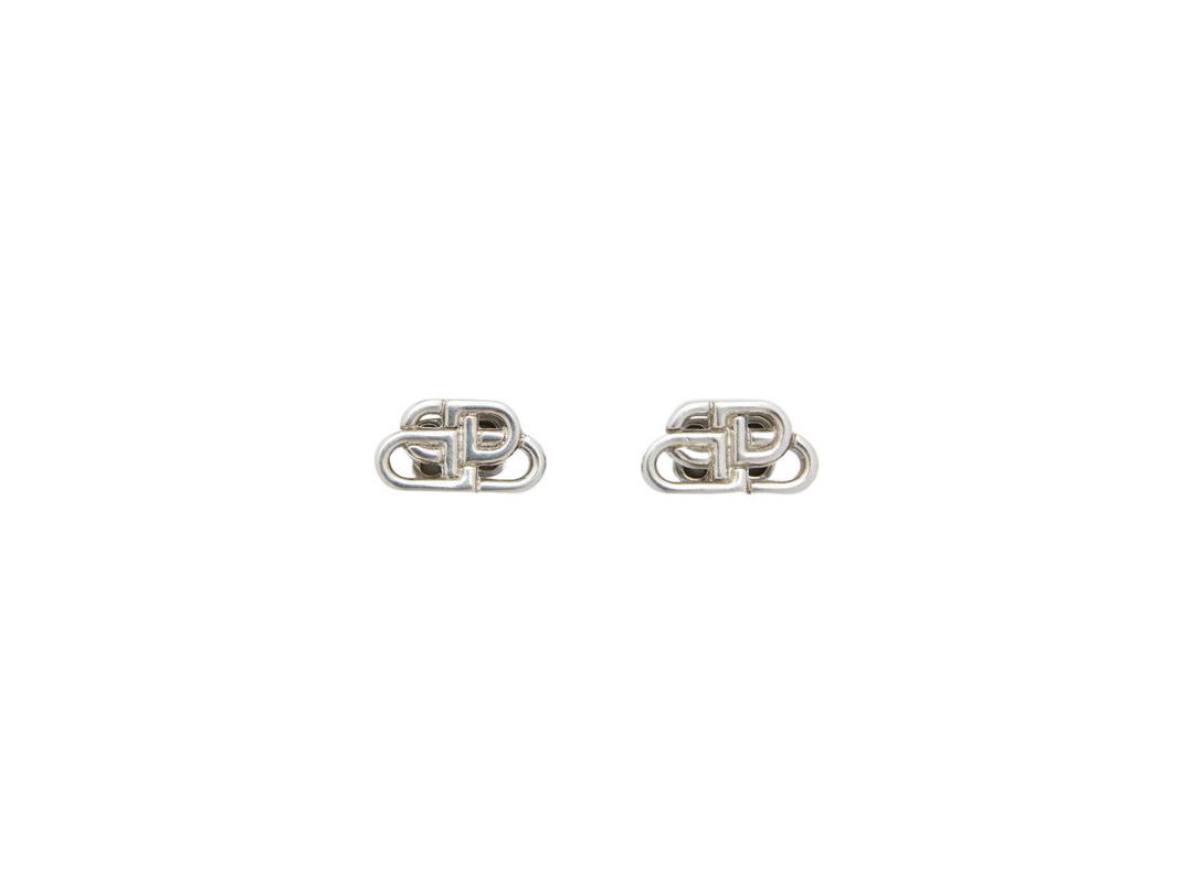 Balenciaga Balenciaga BB XS Stud Earrings In Silver Brass