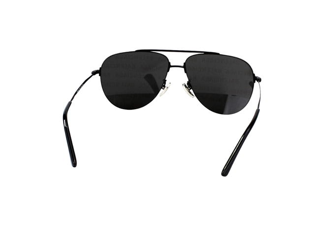 Balenciaga Balenciaga BB0013S-008-59 Sunglasses In Black Metal Frame-Lettering With Lettering Grey Lenses - view 4