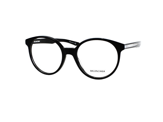 Balenciaga Balenciaga BB0030O-001-52 Sunglasses In Black Acetate Frame With Mirror Lenses - view 1