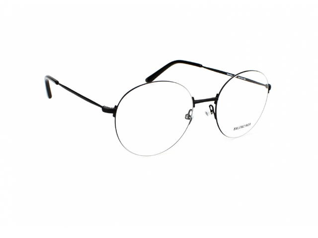 Balenciaga Balenciaga BB0035O-001-54 Sunglasses In Black Metal Frame With Mirror Lenses - view 3