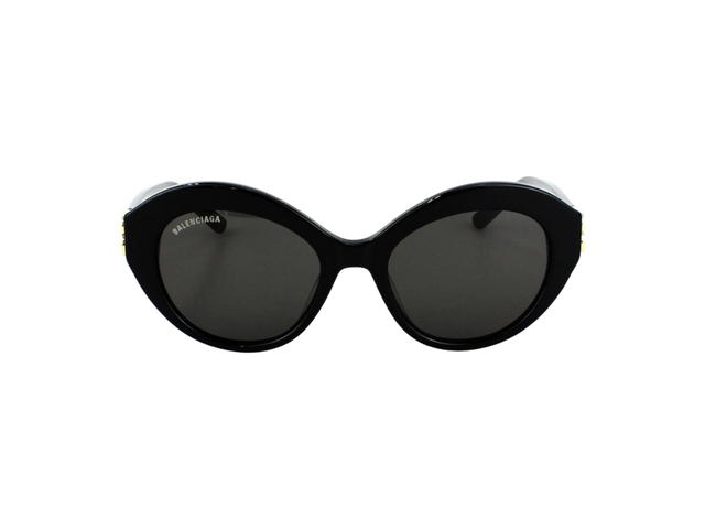 Balenciaga Balenciaga BB0133S-001-52 Sunglasses In Black Acetate Frame-Gold BB With Grey Lenses - view 2