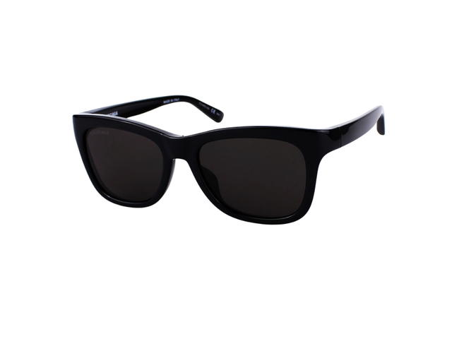 Balenciaga Balenciaga BB0151S-001-55 Sunglasses In Black Acetate Frame With Logo-Grey Lenses - view 1