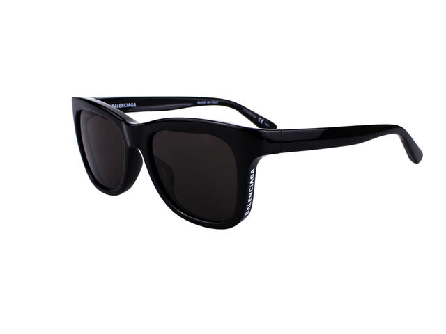 Balenciaga Balenciaga BB0151S-001-55 Sunglasses In Black Acetate Frame With Logo-Grey Lenses - view 4