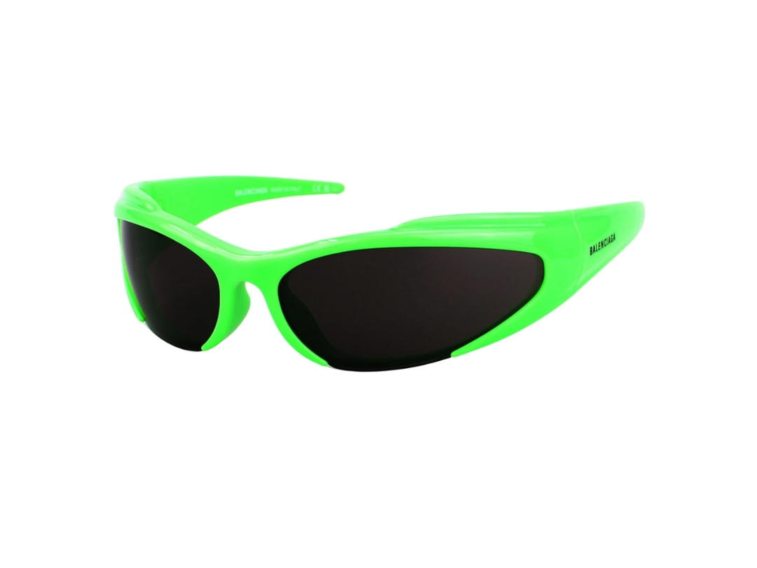 Balenciaga Balenciaga BB0253S-005-80 Sunglasses In Neon Green Acetate Frame With Grey Lenses
