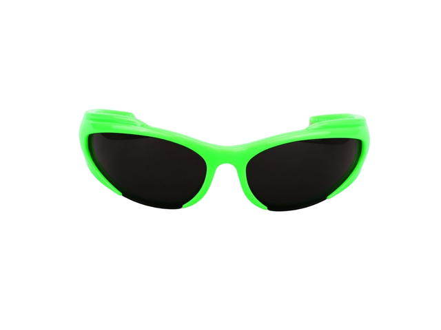 Balenciaga Balenciaga BB0253S-005-80 Sunglasses In Neon Green Acetate Frame With Grey Lenses - view 2