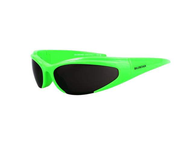 Balenciaga Balenciaga BB0253S-005-80 Sunglasses In Neon Green Acetate Frame With Grey Lenses - view 4